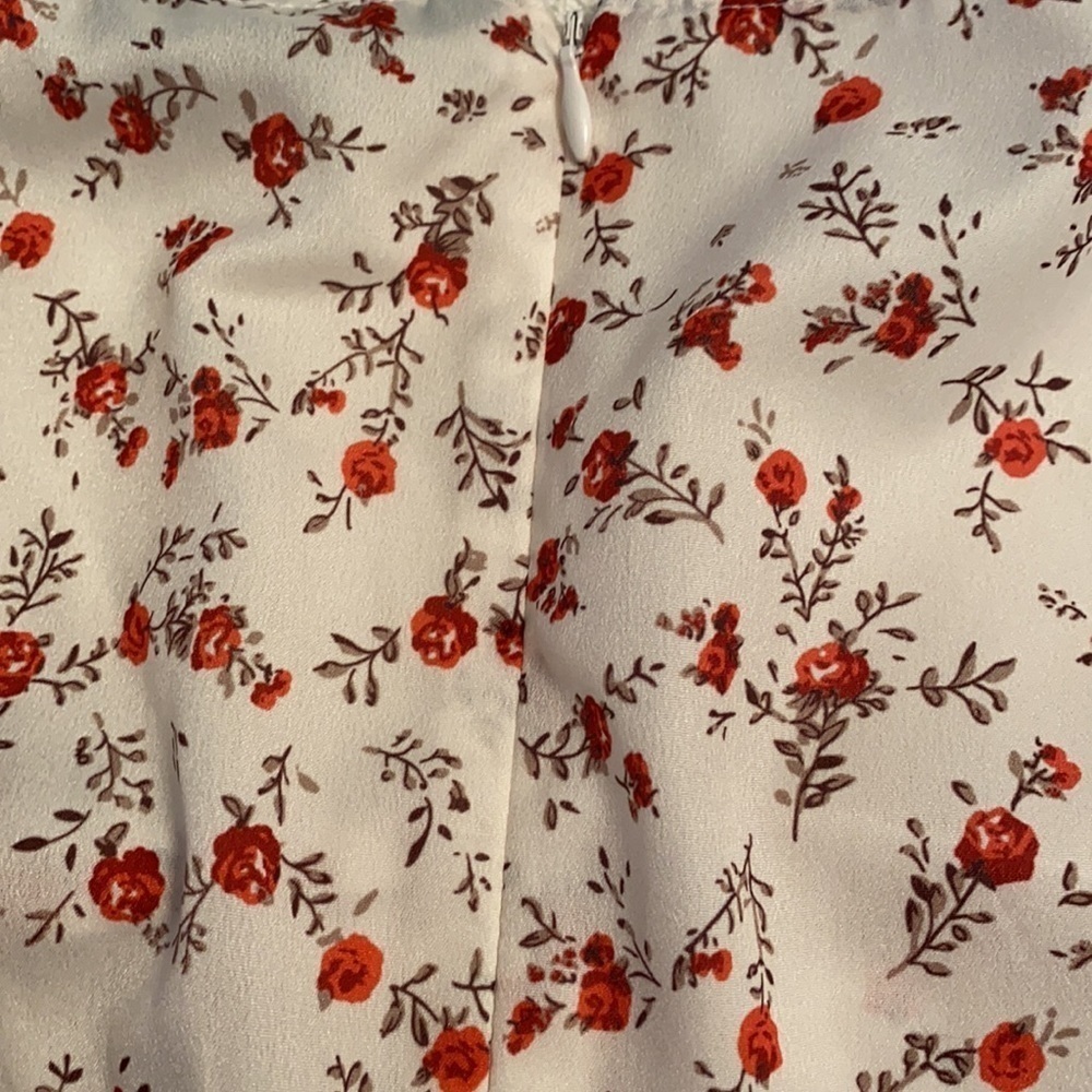 SHEIN dress square neck floral print fit/flare style flutter sleeves Sz XSmall - Picture 8 of 8